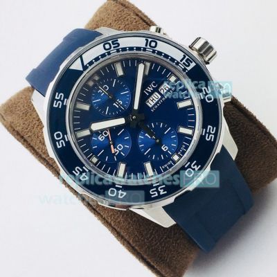 IWS Factory Swiss IWC Aquatimer Chronograph Replica Blue Watch